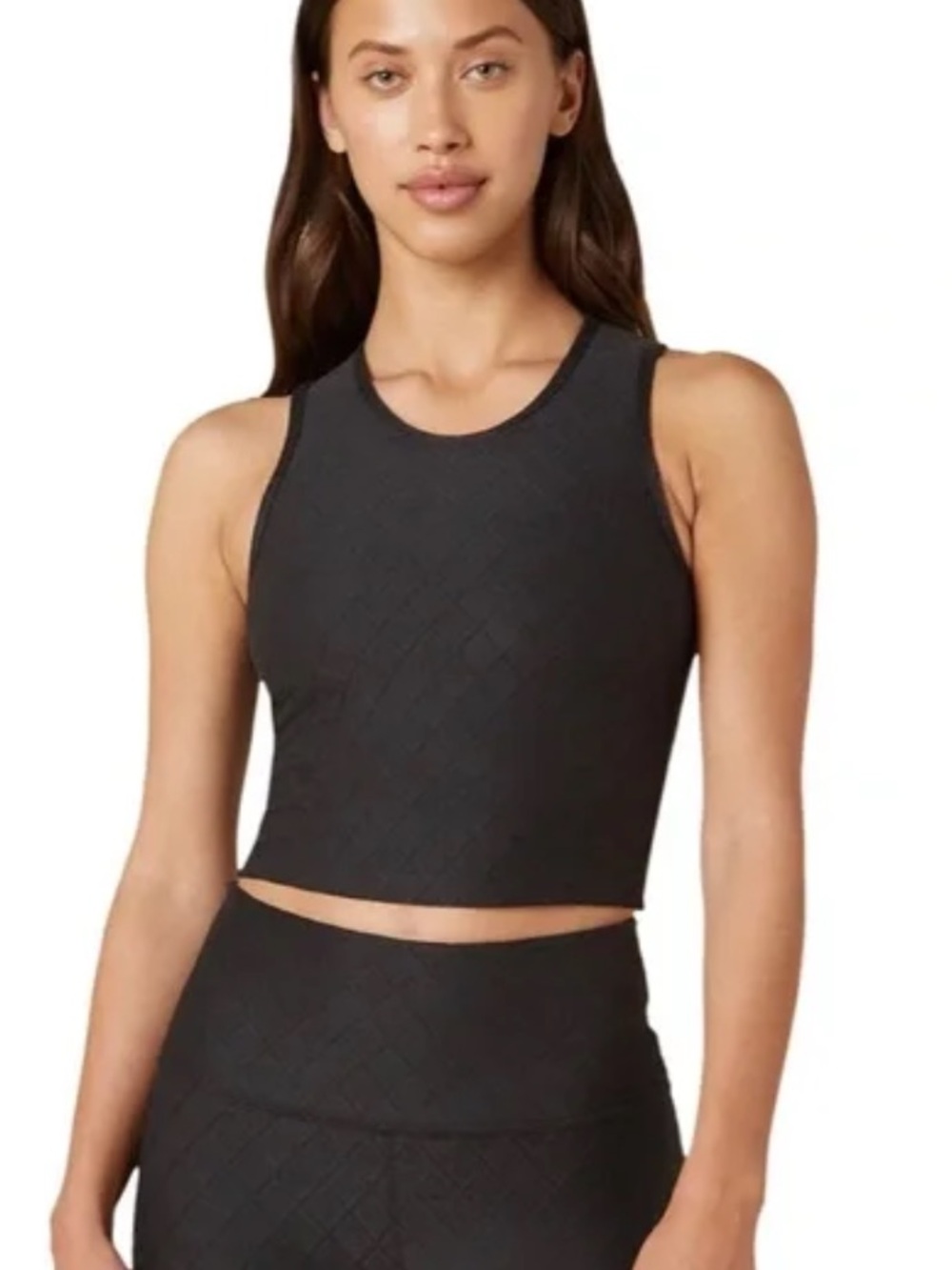 Beyond Yoga Quilted Crop Tank Black - Picture 6 of 6